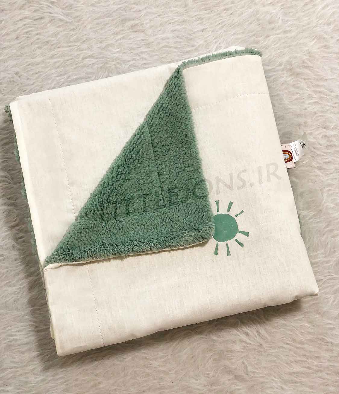 پتو نوزادی خورشیدسبز تدی سبز