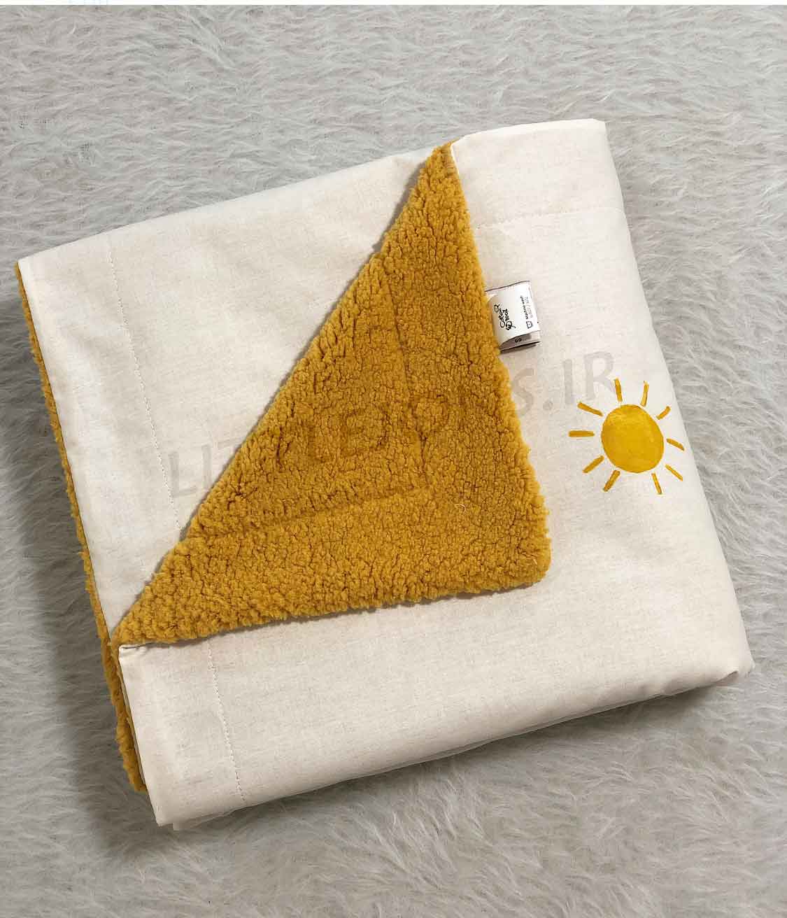 پتو نوزادی خورشید خردلی تدی خردلی