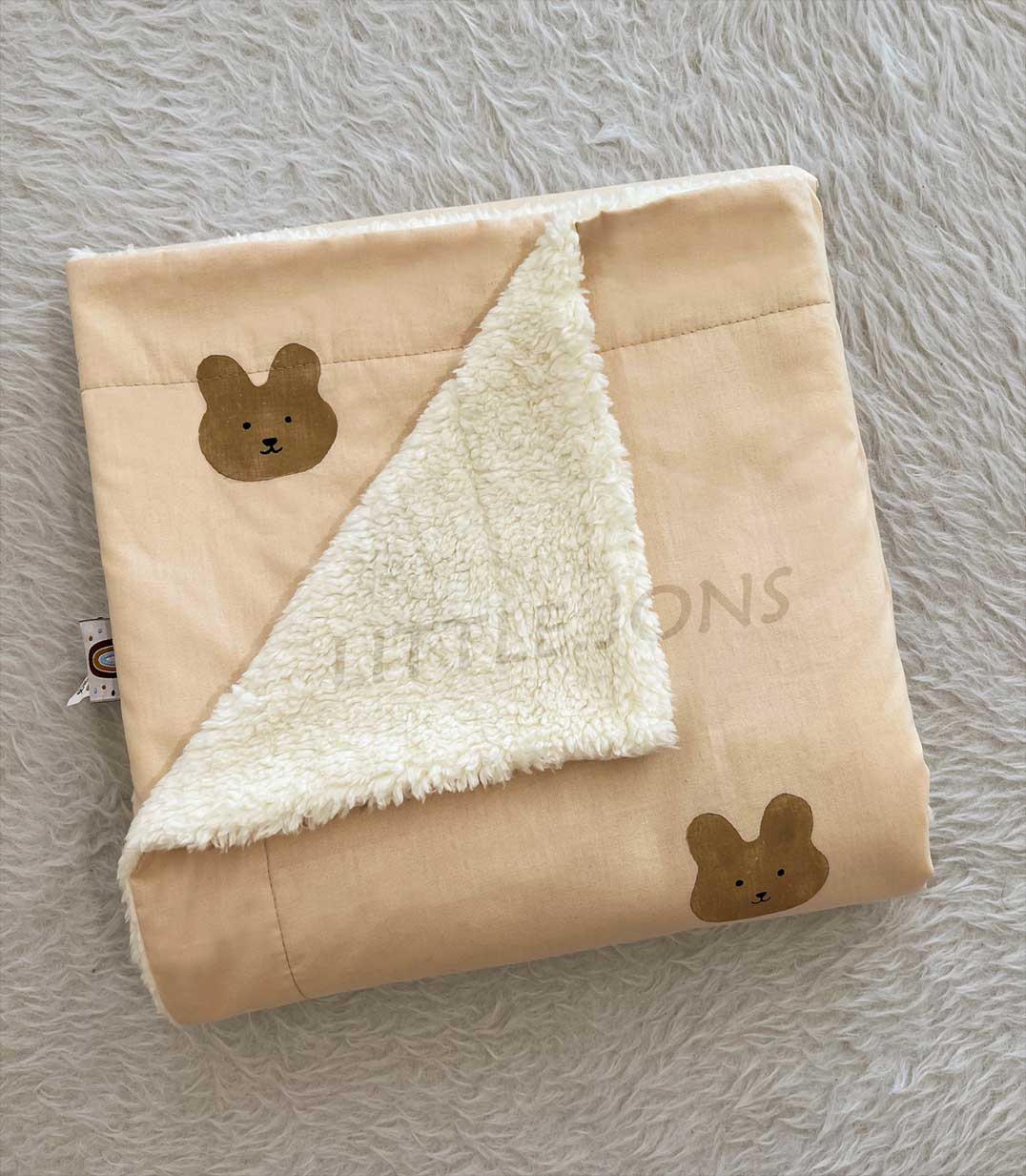 پتوی نوزادی خرگوش نسکافه ای